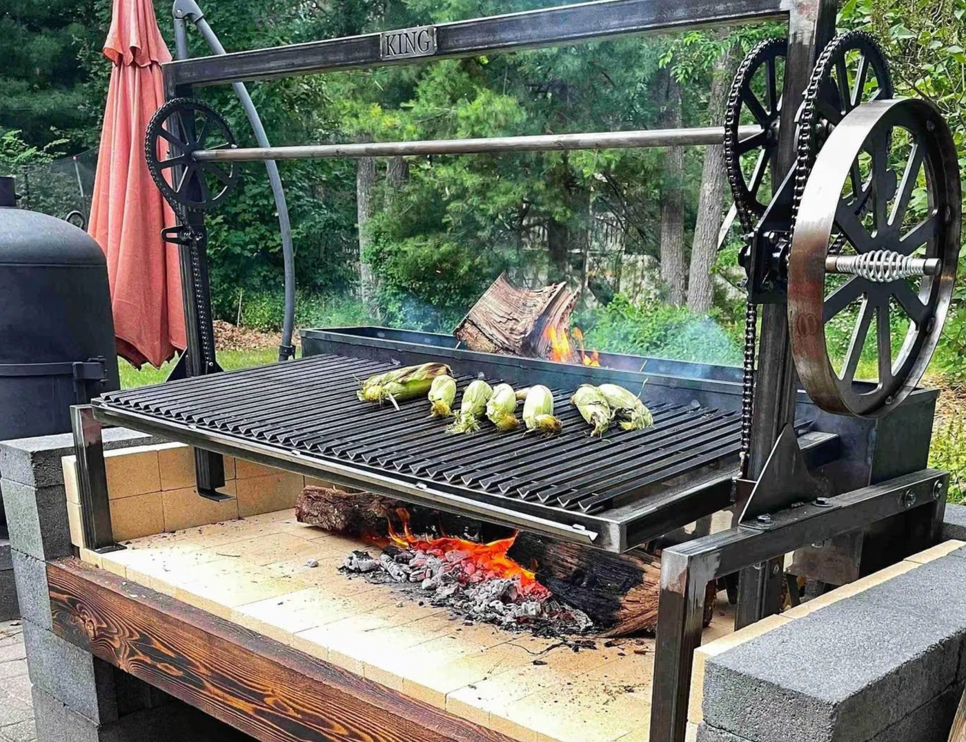 Bourbon Grilled Chicken and Building an Outdoor Kitchen with a Custom Santa Maria Grill